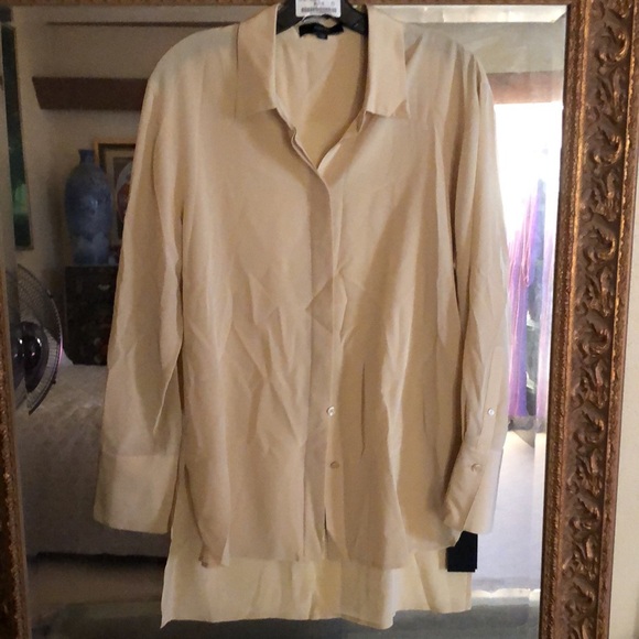 Silk Crepe de Soie Bold Blouse - Picture 9 of 10